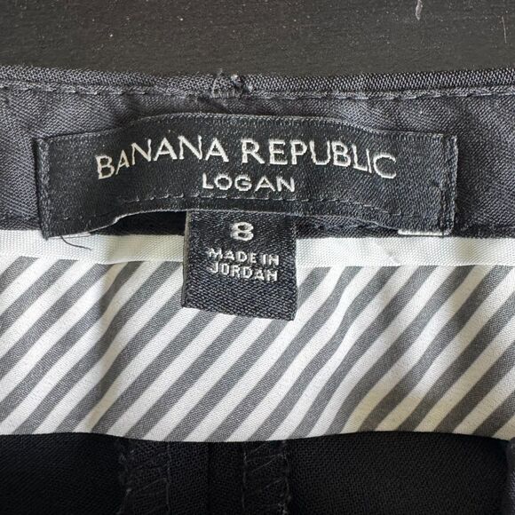 Banana Republic Logan Fit Black Italian Wool Pants Women’s Size 8 Dress Trousers - Picture 6 of 9